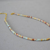 RETRO FRESH PATTERNED STONE BEADED NECKLACE_CWAJE2122