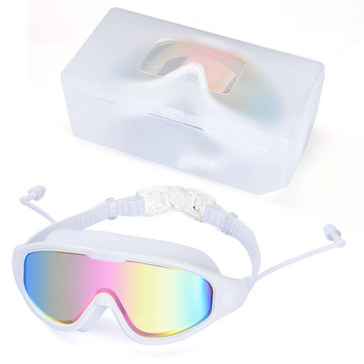 LARGE FRAME SWIM GOGGLES HD ANTI FOG MIRROR LENS_CWASG1047