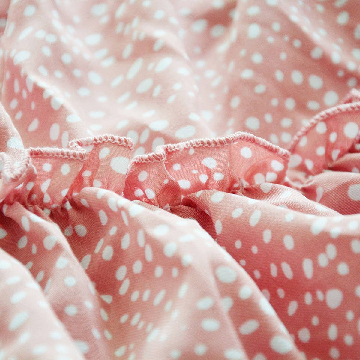 HIGH WAIST CHIFFON LONG SKIRT POLKA DOT SKIRT_CWBSS0412