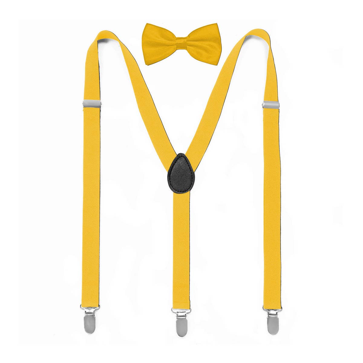 MULTICOLOR SOLID COLOR SUSPENDER CLIP BOW TIE SET_CWMM1105