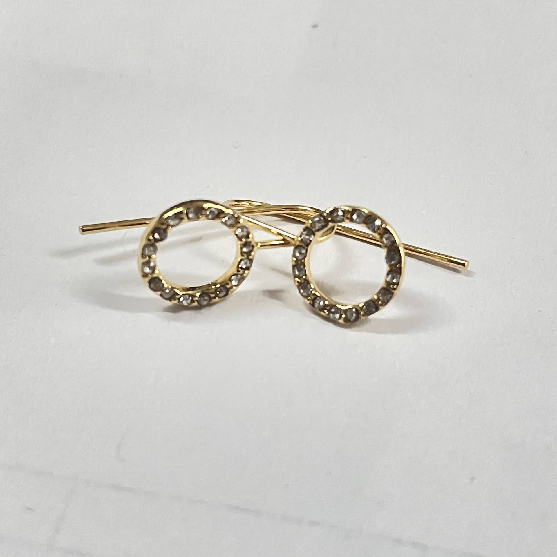 S925 Silver Needle Diamond-Encrusted Earrings