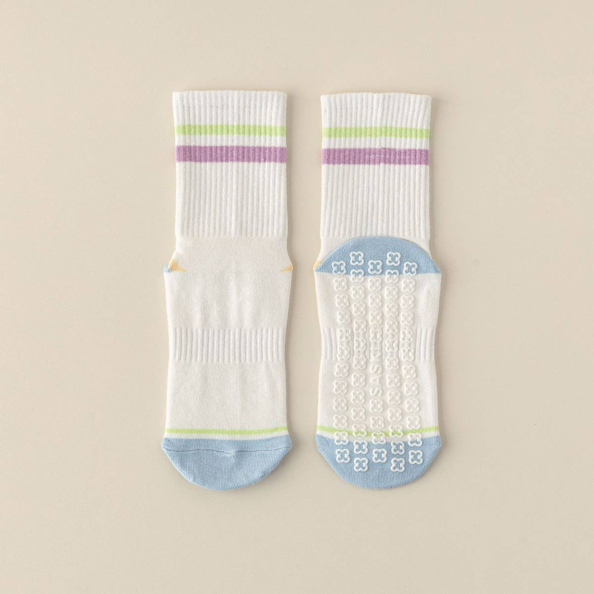 SPORTS NON SLIP COLOR MATCHING YOGA MID TUBE SOCKS_CWMS1359