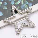 FIVE POINTED STAR PEARL INLAID SILK SCARF RING_CWMM2118