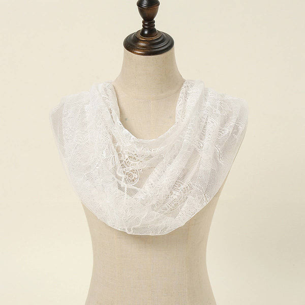 BLACK AND WHITE LACE EYELASH BREATHABLE VEIL_CWMM1986