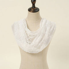 BLACK AND WHITE LACE EYELASH BREATHABLE VEIL_CWMM1986