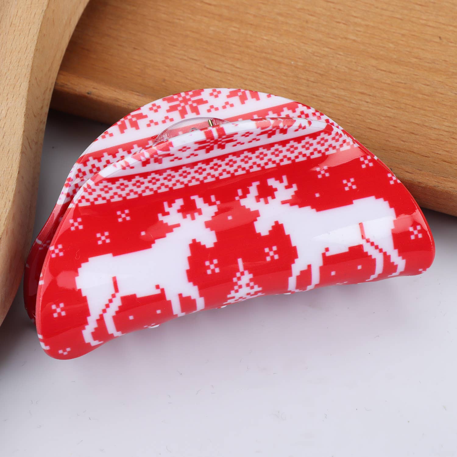 CHRISTMAS ACETATE HAIR CLAW CUTE FESTIVE STYLE_CWAHA0323