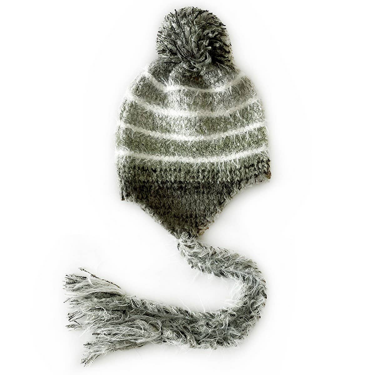 SWEET MIXED COLOR EARMUFFS KNITTED HAT_CWAH2049