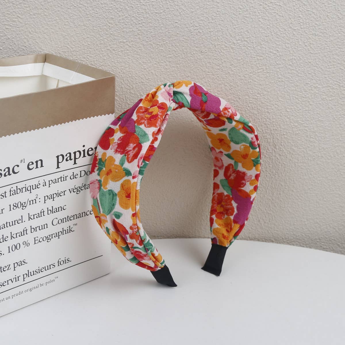 RETRO WIDE BRIMMED PRINTED CROSS HEADBAND_CWAHA1717