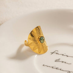 NEW EXAGGERATED WIDE FACE CARVED RING_CWAJE1392