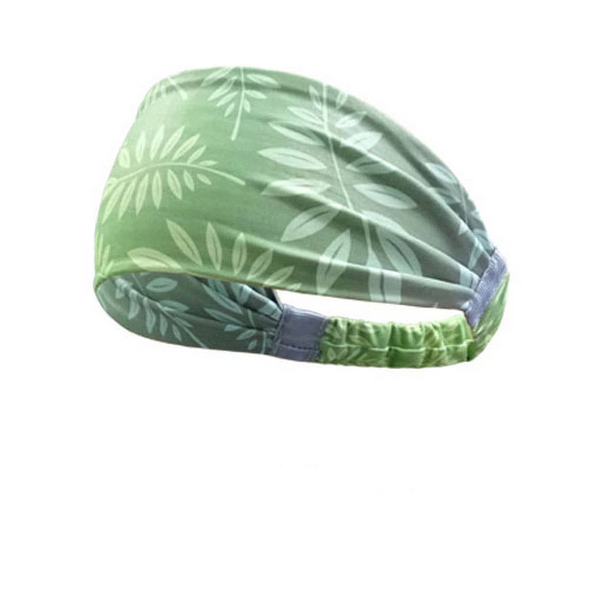 Wide Printed Sports Headband For Yoga Workouts_Cwmm7949