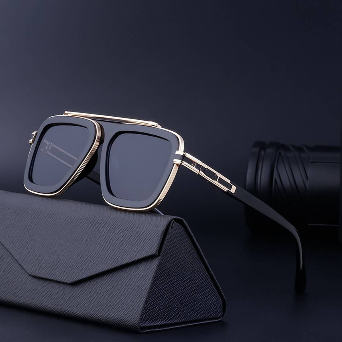 RETRO PUNK SQUARE FRAME SUNGLASSES_CWASG0590