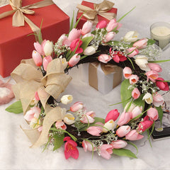 Tulip Butterfly Wreath For Valentine Easter_Cwaje05410