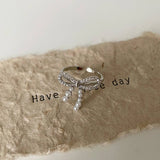 FASHIONABLE BOW SMALL PEARL RING FOR WOMEN_CWAJE3096