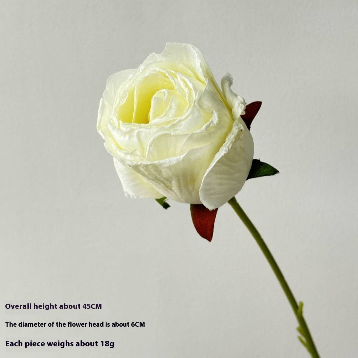 Vintage Burnt Edge Rose Faux Flower Bouquet_Cwmm6584