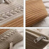 NEW COLOR BLOCK SINGLE SHOULDER STRAW BAG_CWAB1880