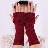 KNITTED HOLLOW OUT LONG OPEN TOE GLOVES_CWAG0037