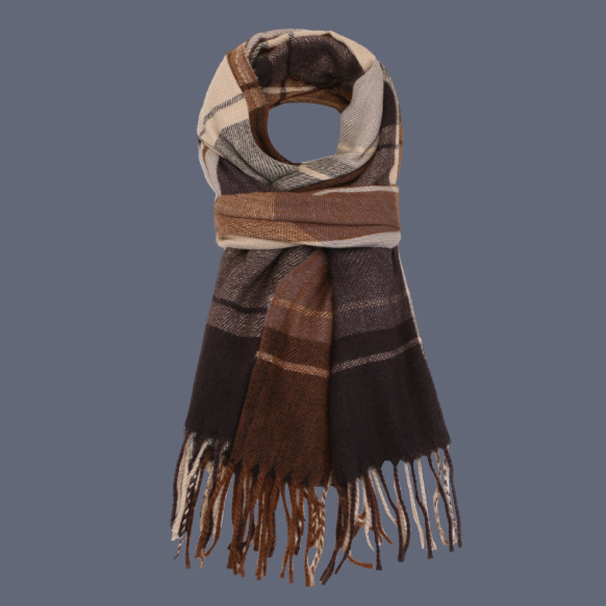 TASSEL SCARF FOR WOMEN THICK WINTER WARMTH_CWASC0142