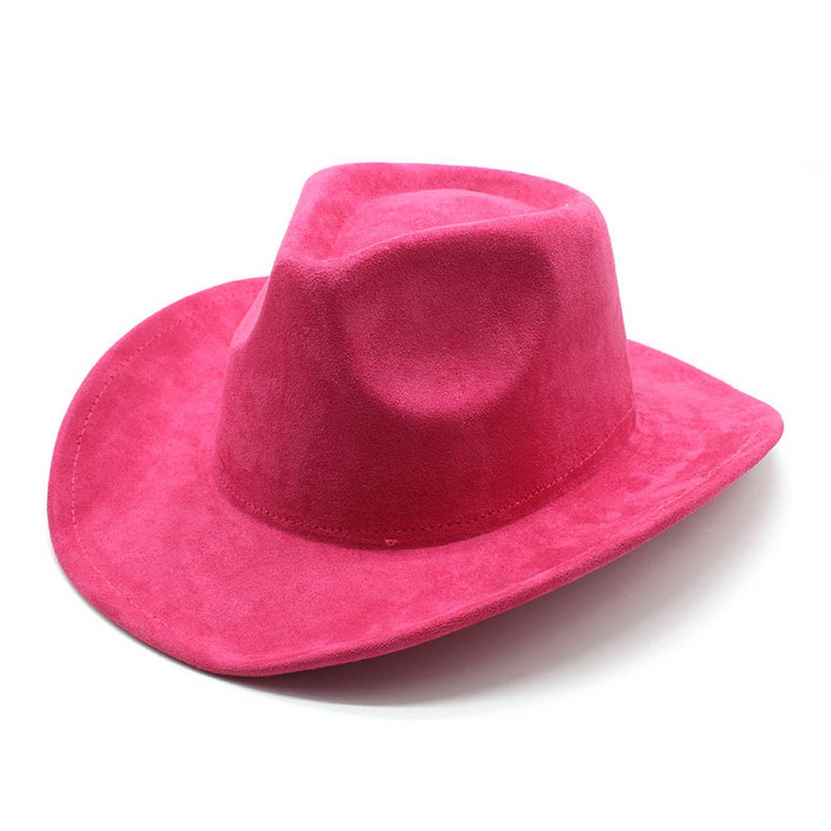 Unisex Suede Wide Brim Fedora Vintage Cowboy Hat_Cwah0824