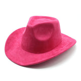 Unisex Suede Wide Brim Fedora Vintage Cowboy Hat_Cwah0824