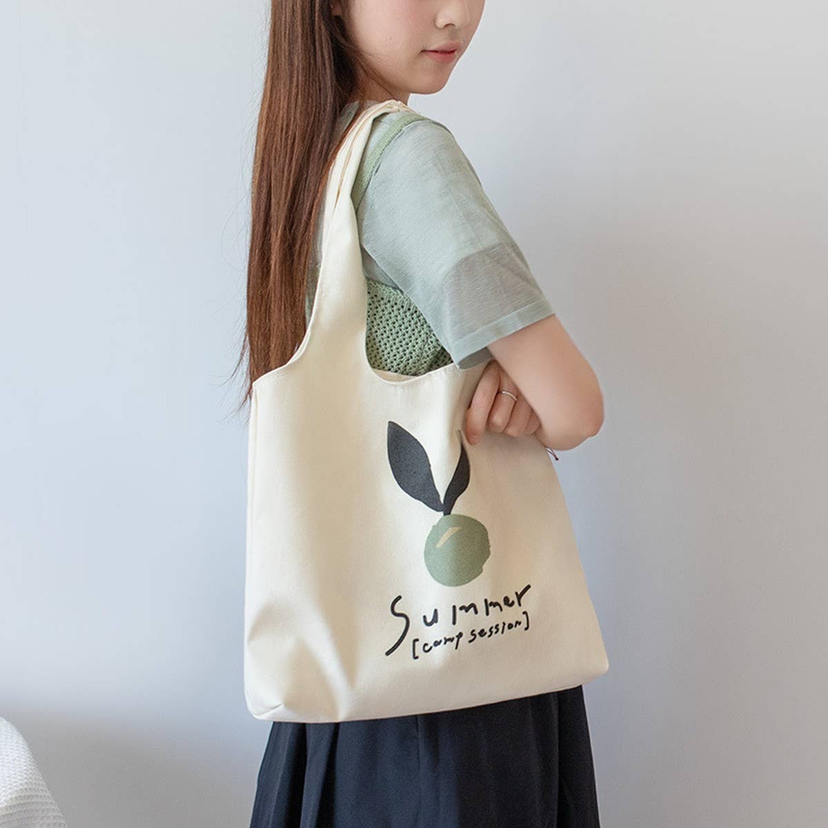 MINIMALIST CANVAS TOTE BAG FOR WOMEN LARGE SIZE_CWAB5624
