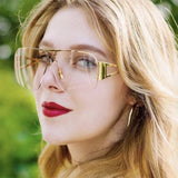 SQUARE CUT EDGE RIMLESS SUNGLASSES_CWASG0684