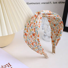 SMALL FLORAL CROSS KNOTTED HEADBANDS_CWAHA1151