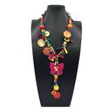 ETHNIC STYLE BUTTERFLY FLOWER COLORFUL NECKLACE_CWMM4928