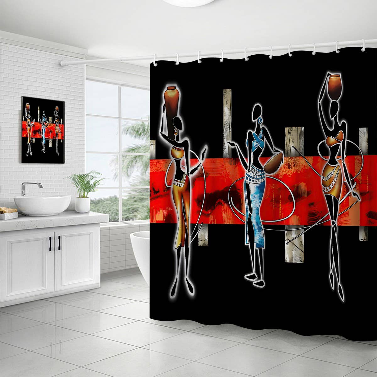DIGITAL PRINTING BATHROOM SHOWER CURTAIN_CWMM1788