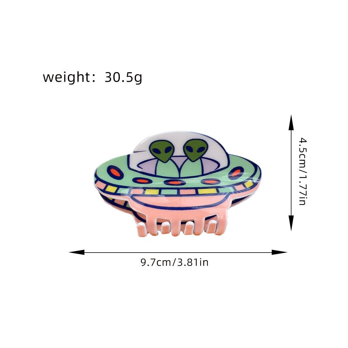 Ufo Alien Hair Claw Cartoon Space Acrylic Clip_Cwaha1495