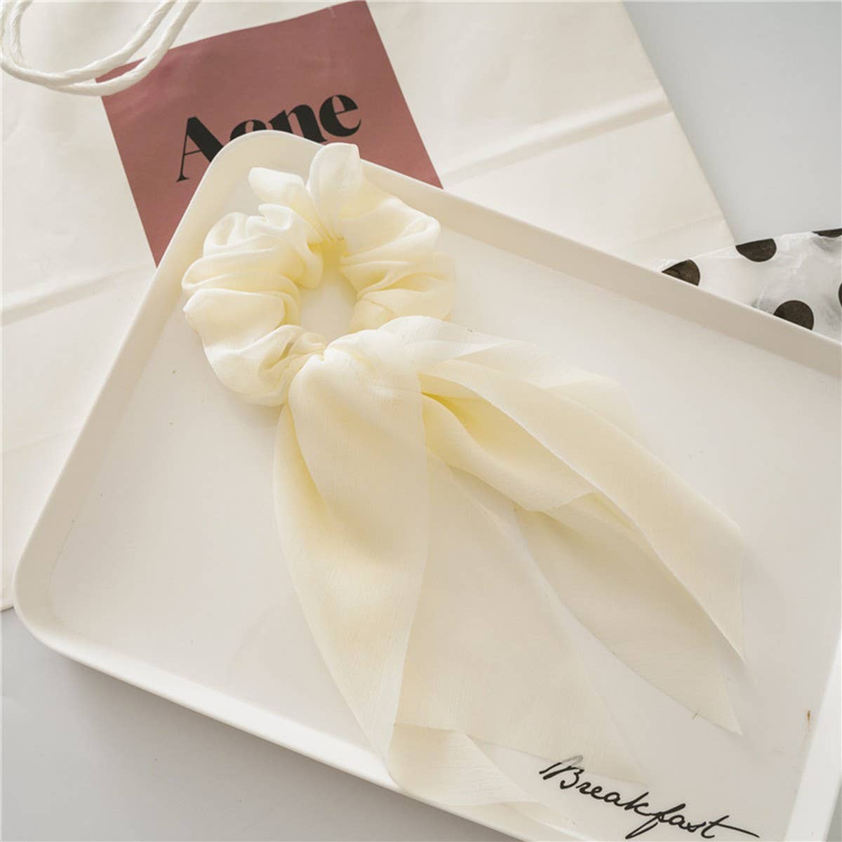 THIN BOW RIBBON TASSEL HAIR TIE_CWAHA0837