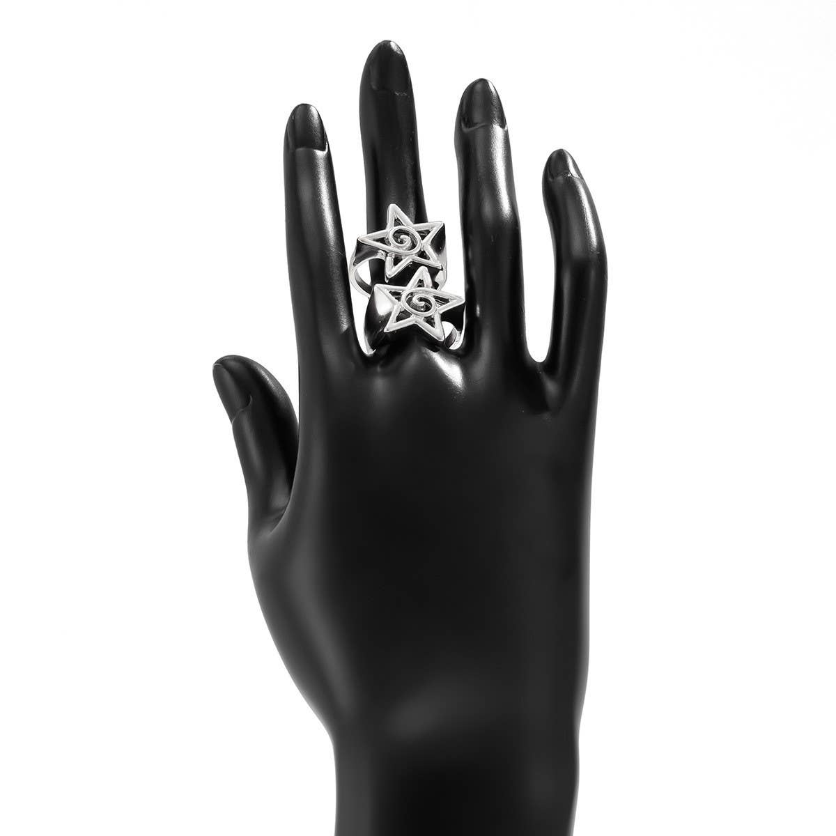 NEW FASHION FIVE POINTED STAR OPEN ALLOY RING_CWMM3238
