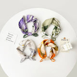 SILK SQUARE SCARF ELEGANT CHINESE FLORAL PRINT_CWASC0814