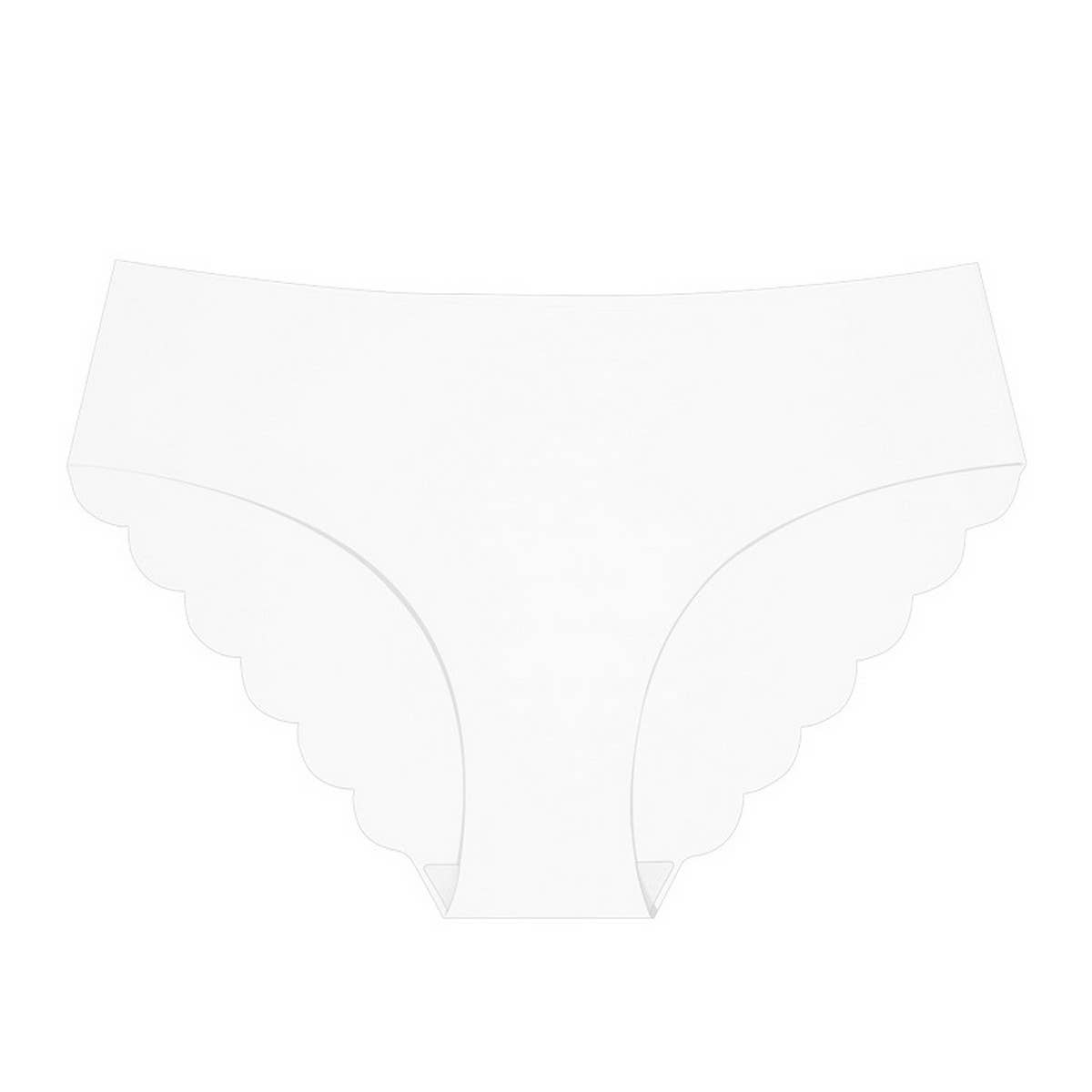 SEAMLESS ICE SILK WAVY LACE UNDERWEAR_CWMU0273