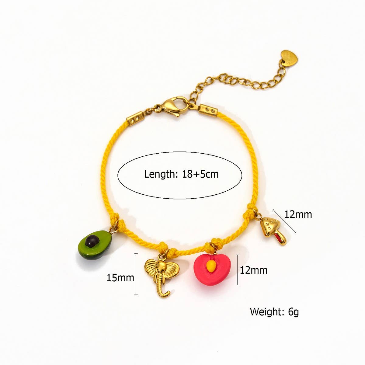 ORIGINAL HANDMADE COLORFUL FRUIT ROPE BRACELET_CWAJE4595
