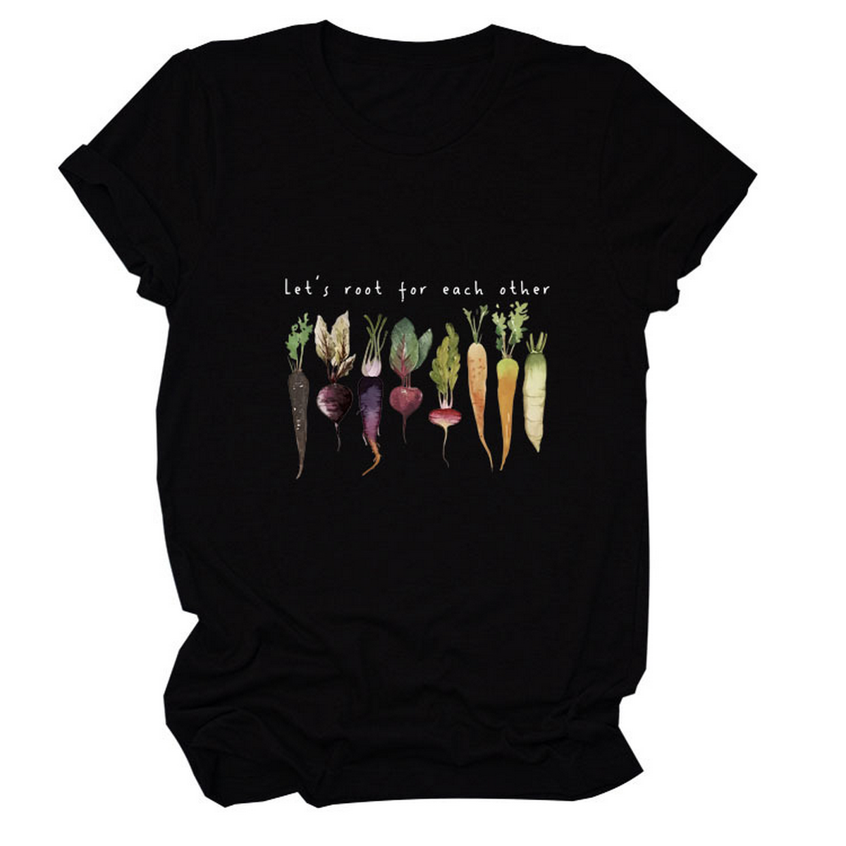 Womens Crew Neck Tee With Posi Ve Quote_Cwtts1478