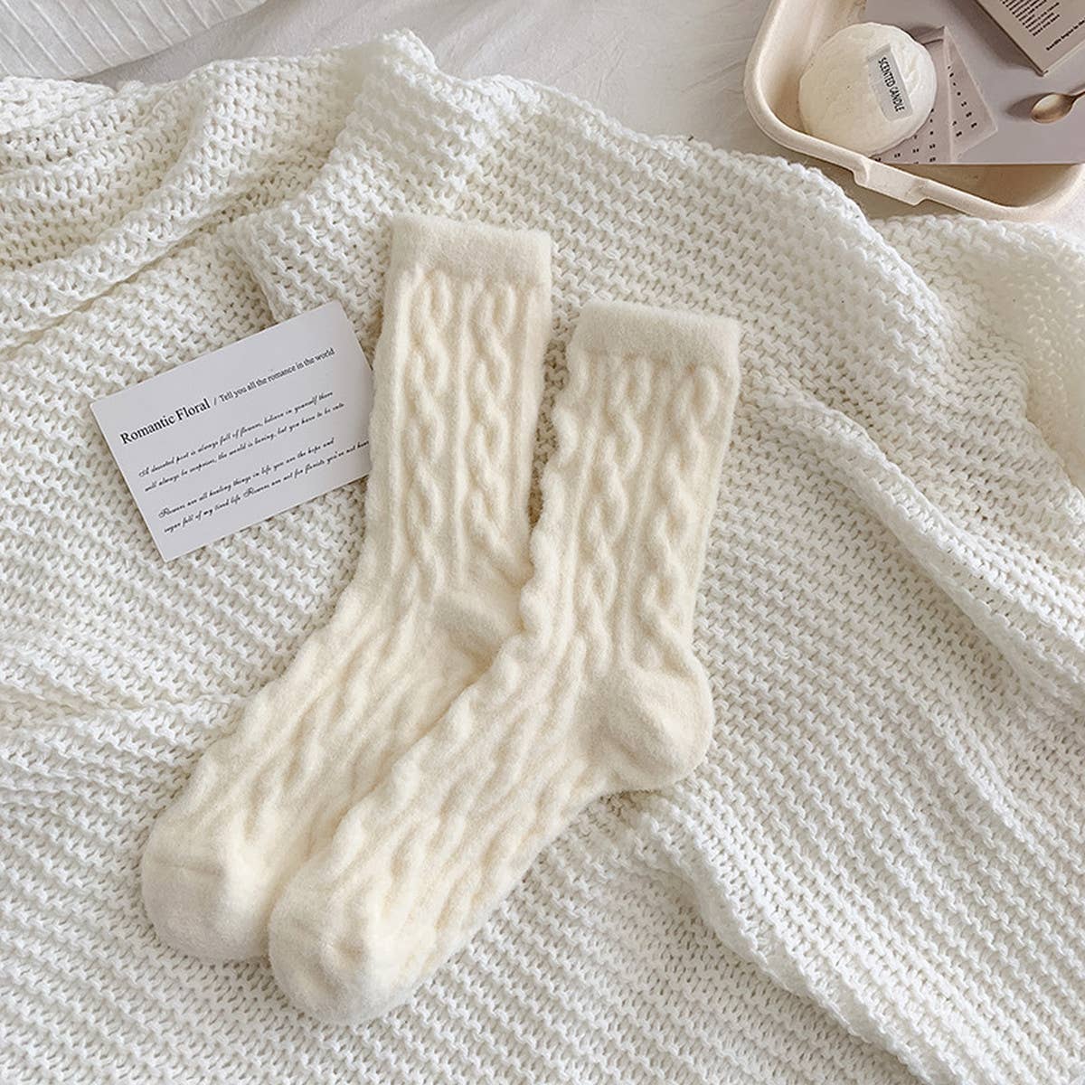 COZY THICK PLUSH HEMP KNIT SOCKS FOR FALL WINTER_CWMS0881