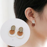 DOUBLE GEOMETRIC ROUND VINTAGE EARRINGS_CWAJE2014
