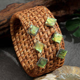 FASHIONABLE ABALONE DIAMOND TASSEL EARRINGS_CWMM4341