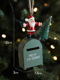 IRON PAINTED MAILBOX VINTAGE CHRISTMAS HANGING_CWMM9780