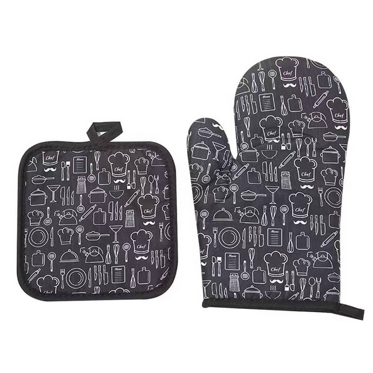 KITCHEN OVEN SCALD PROOF HEAT INSULATED GLOVES_CWMM1449