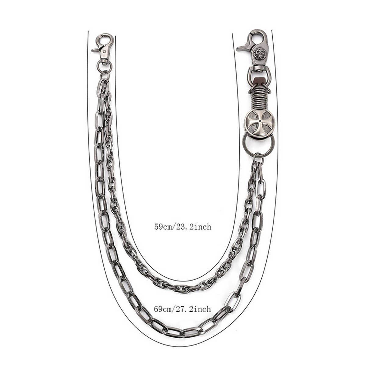 HIP HOP STREET DANCE MULTI LAYER JEANS CHAIN_CWMM4840