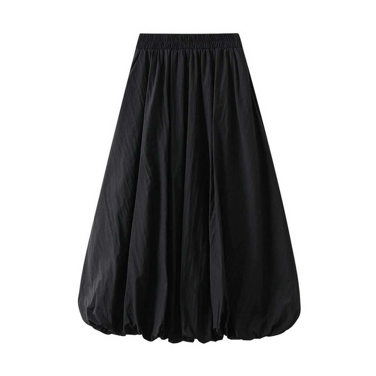 HIGH WAIST SLIM FIT BALLOON MIDI SKIRT_CWBMS0367
