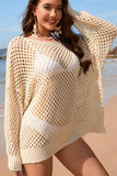 Women Loose Crew Neck Cutout Sweater_Cwtstl1072