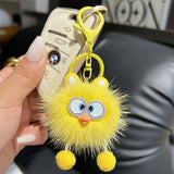 CUTE LITTLE YELLOW DUCK CAR KEYCHAIN BAG PENDANT_CWMM2550
