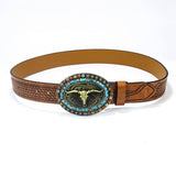 1 45 WIDE CAMEL WESTERN DENIM BELT_CWABE0418
