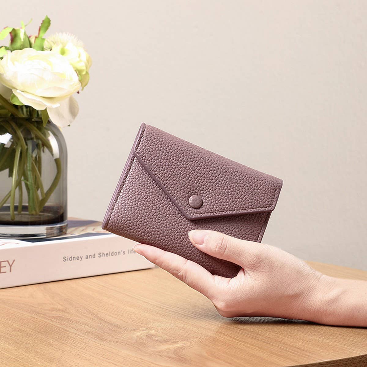 New Autumn Solid Envelope 3-Fold Wallet_Cwab06265
