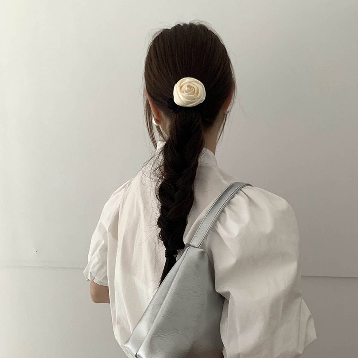 SATIN THREE DIMENSIONAL GENTLE ROSE HAIRBAND_CWAHA4684