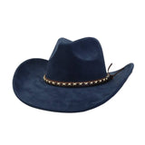 SOFT SUEDE WESTERN COWBOY FEDORA HAT ETHNIC STYLE_CWAH04401