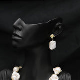 NEW NATURAL FRESHWATER PEARL EARRINGS FOR WOMEN_CWAJE3811