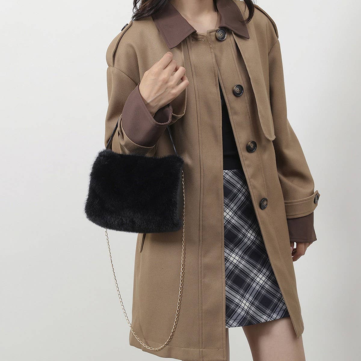 Winter Fashion One-Shoulder Crossbody Plush Bag_Cwab3936